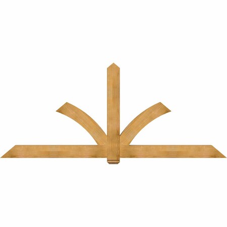 Ekena Millwork Redmond Rough Sawn Timber Gable Bracket, Western Red Cedar, 108"W x 45"H x 4"D x 6"F, 10/12 Pitch GBW108X45X0406RED00RWR